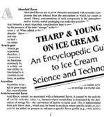 Sample alphabetic section page from book 'Tharp & Young on Ice Cream: An Encyclopedica Guide to Ice Cream Science and Technology'